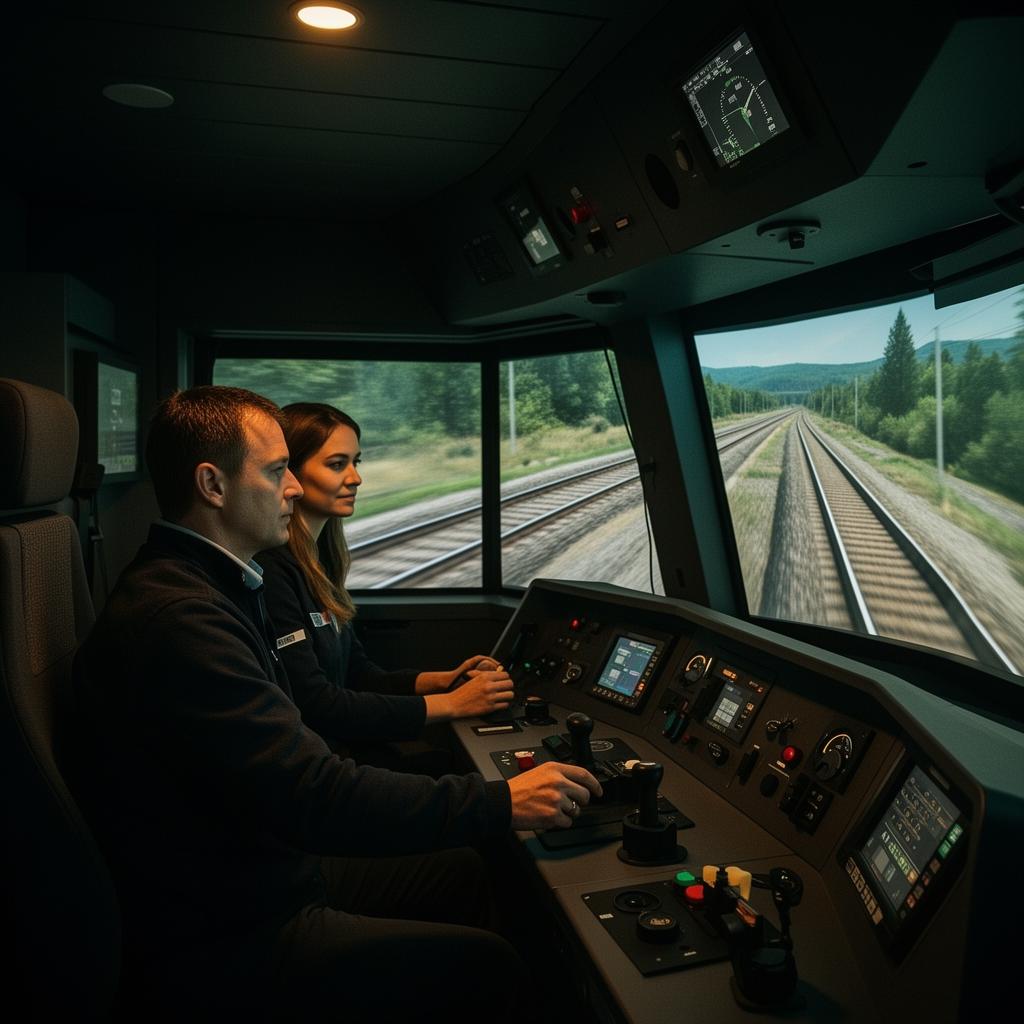 Quereinsteiger in der Ausbildung zum Triebfahrzeugführer im Simulator